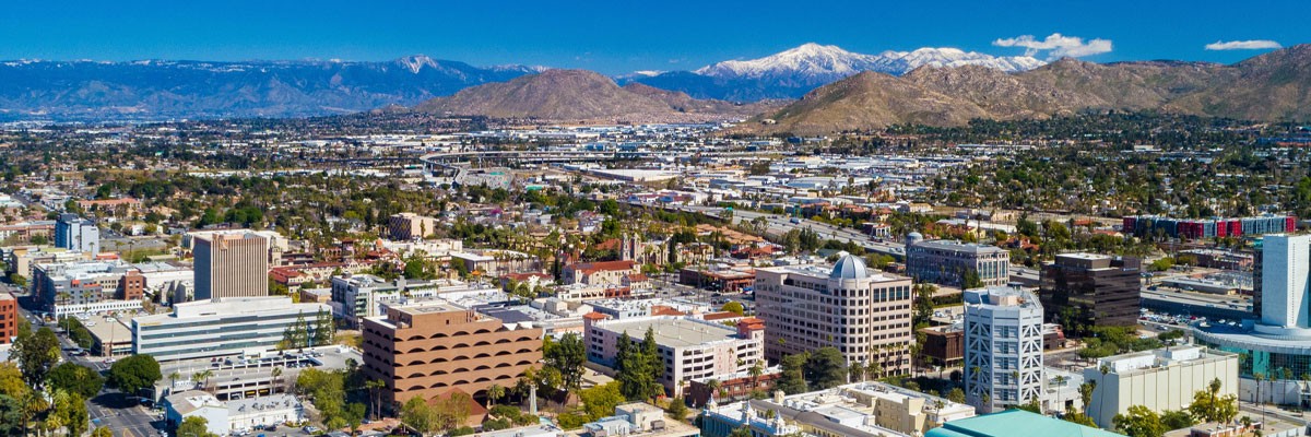 Bird's eye view of Riverside, CA