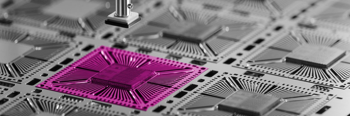 Close up view of computer hardware