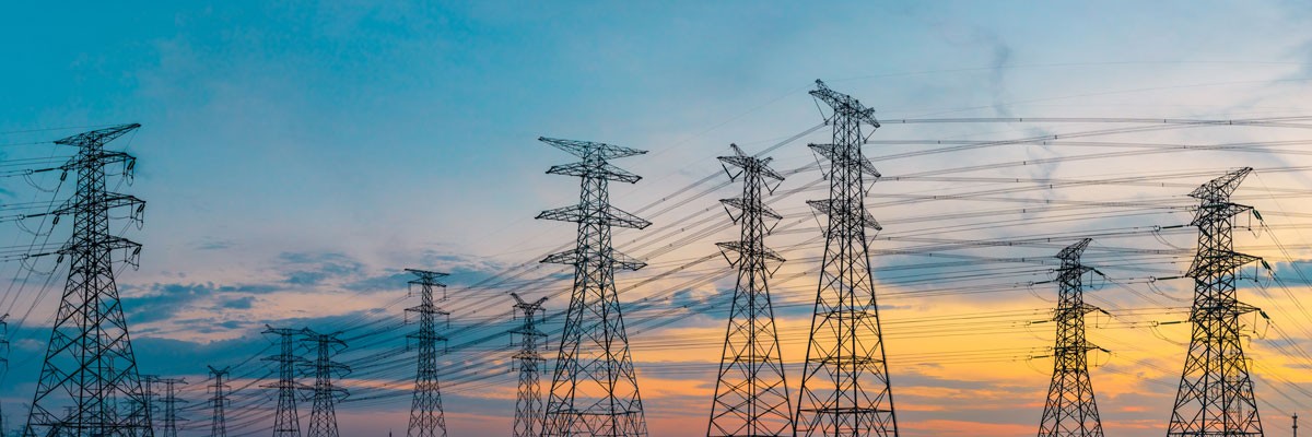 View of outdoor power lines