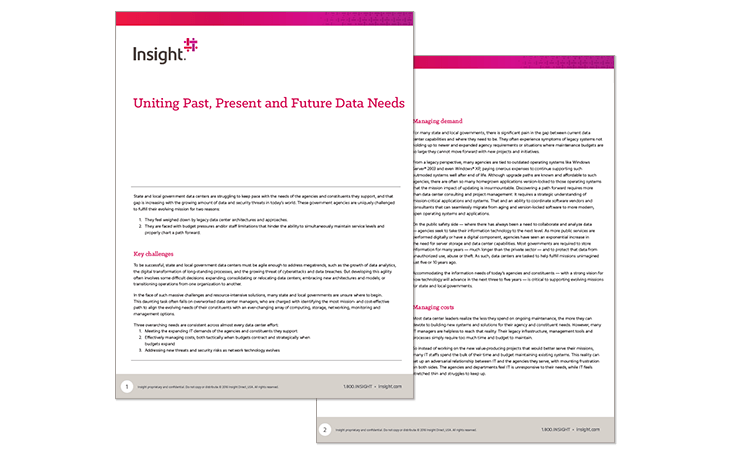 Uniting Past, Present and Future Data Needs cover