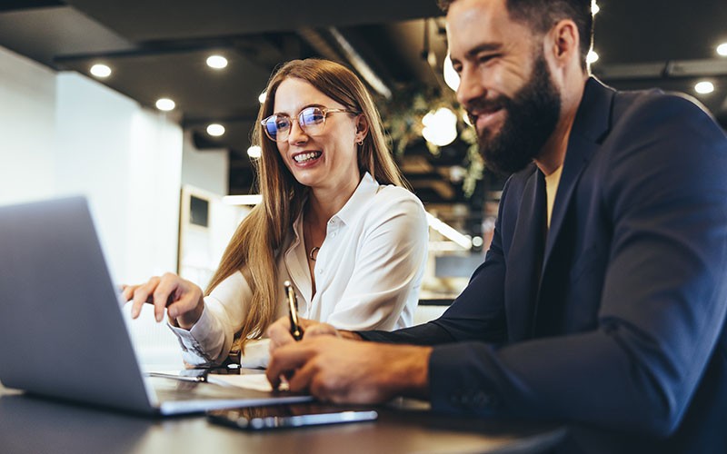 Public Wi-Fi solutions with Insight public broadband services Two users collaborating together