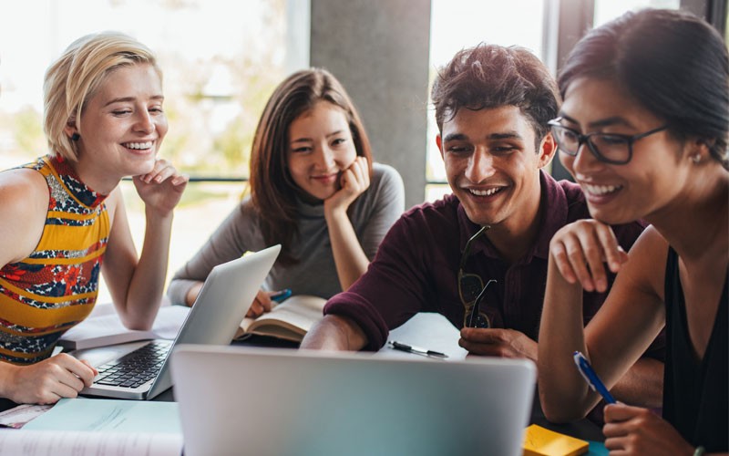 Insight and APC have teamed up to provide industry-leading technology solutions Students using laptop