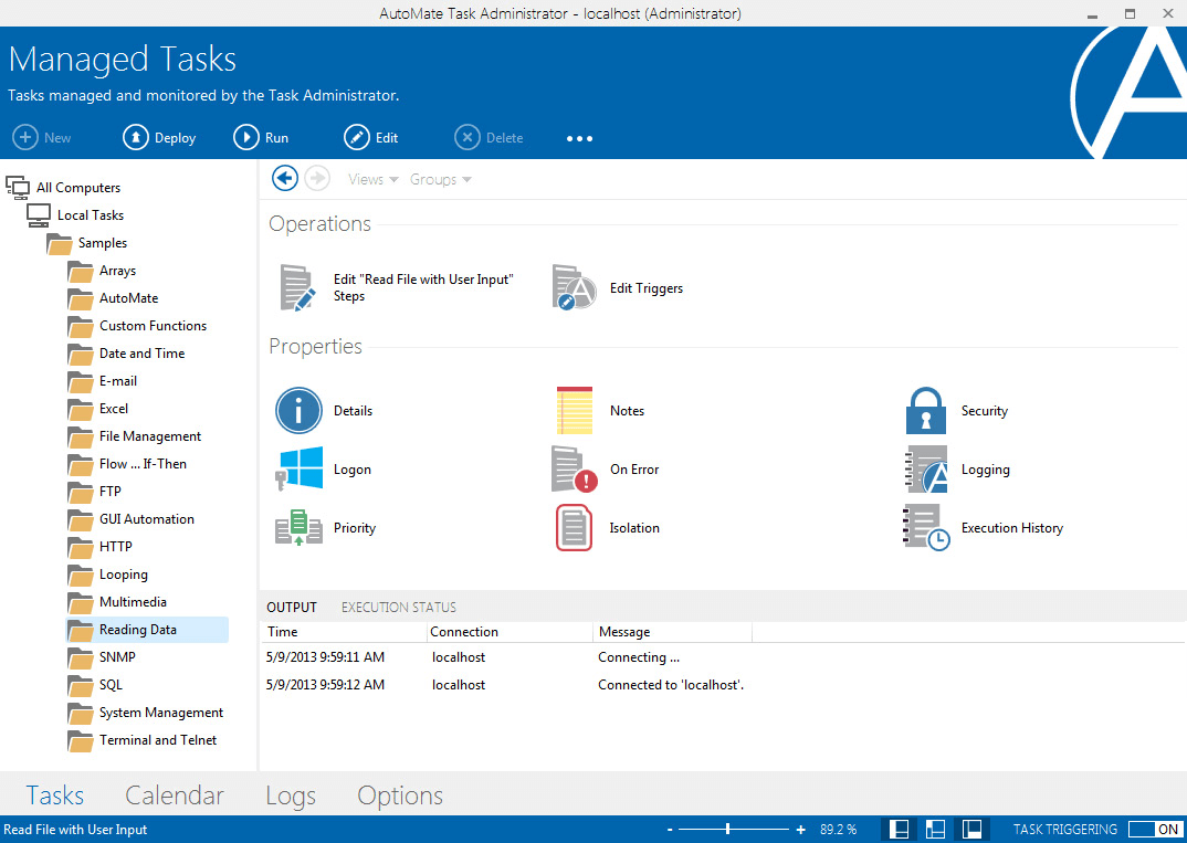 Drag-and-drop user interface