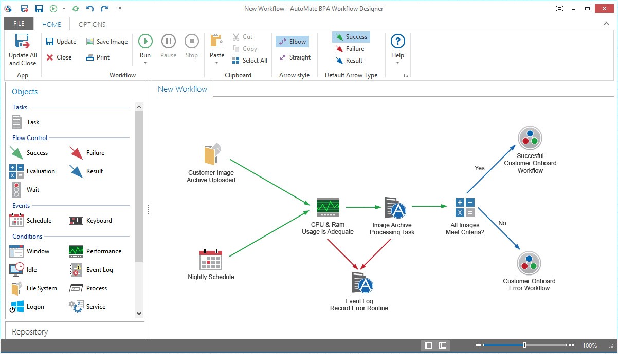 BPA Server 10 workflow designer