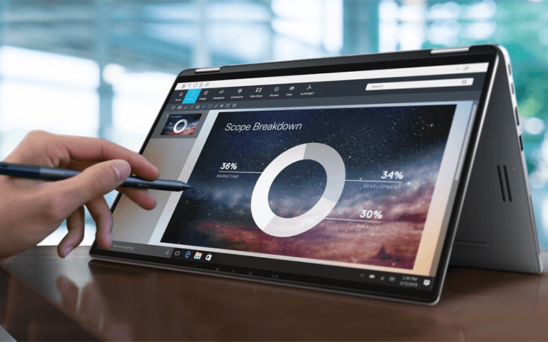 A range of mobile and rugged notebooks, including the Dell™ Latitude Close-up picture of Dell Latitude notebook