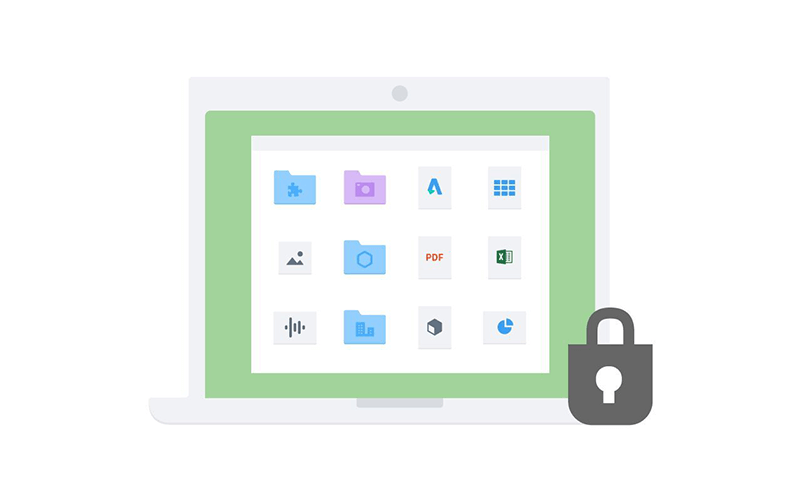 Your security is our highest priority. laptop and security icon