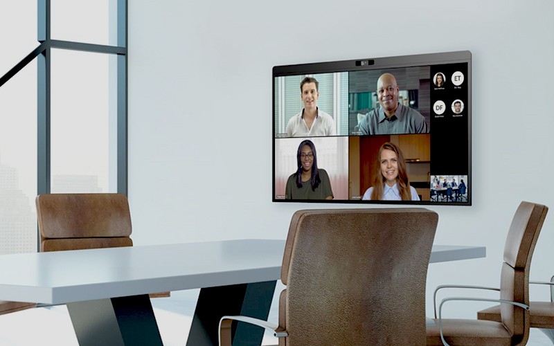 Professionals on a virtual meeting