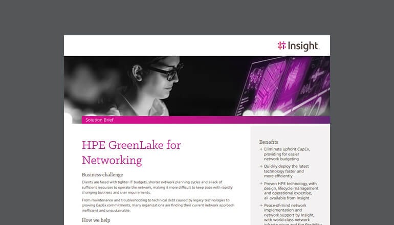 HPE networking IT employee working in HPE server room