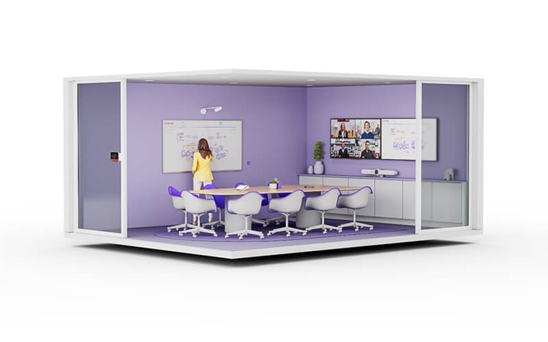 Logitech Advanced Video Conferencing board room meeting, teleconferencing