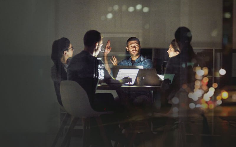 Palo Alto Next-Generation Firewalls Users working at night