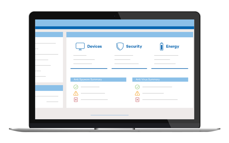 Rise to new heights in productivity and efficiency Panda Systems Management dashboard