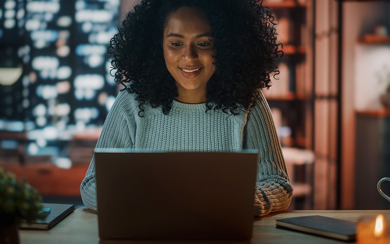 As remote and hybrid working conditions increase, your employees need to be able to maintain productivity Woman using her laptop