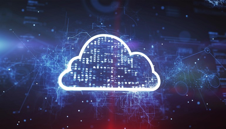 Cloud security technology illustration