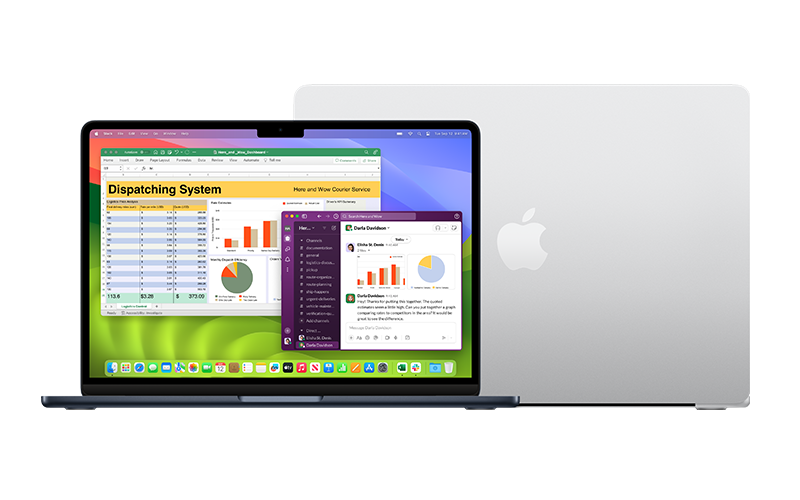 Together, Insight and Apple offer super-solution integrators that let digital transformation experts Apple MacBook Air M3 productivity screen mock