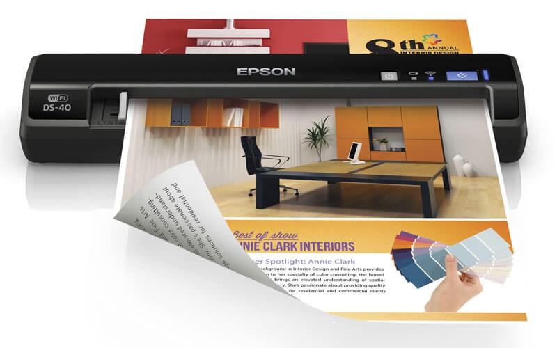 Portable document scanner from Epson Epson WorkForce DS 40 portable scanner