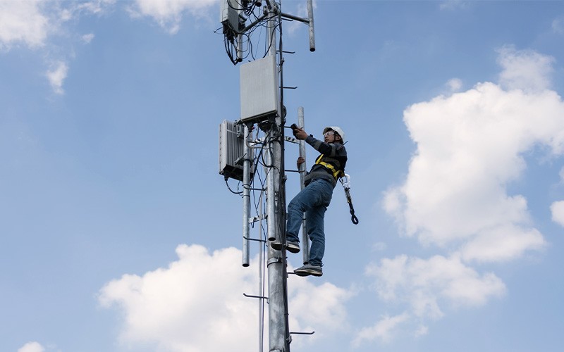 man on post