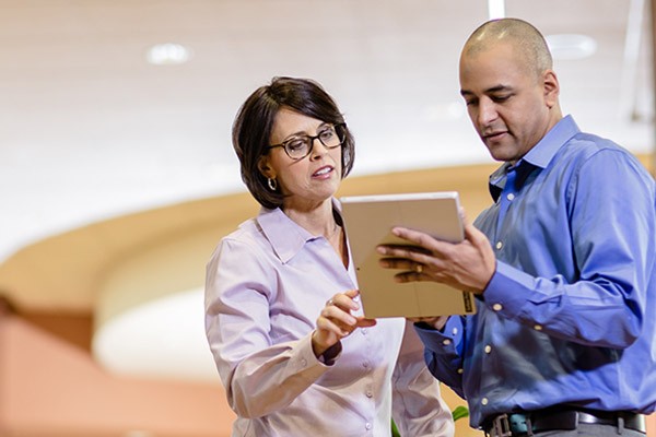 Microsoft partner for more than 25 years IT admin testing tablet computer