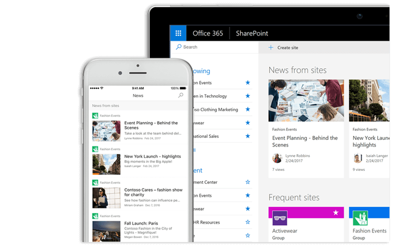 Office 365 SharePoint SharePoint screenshot