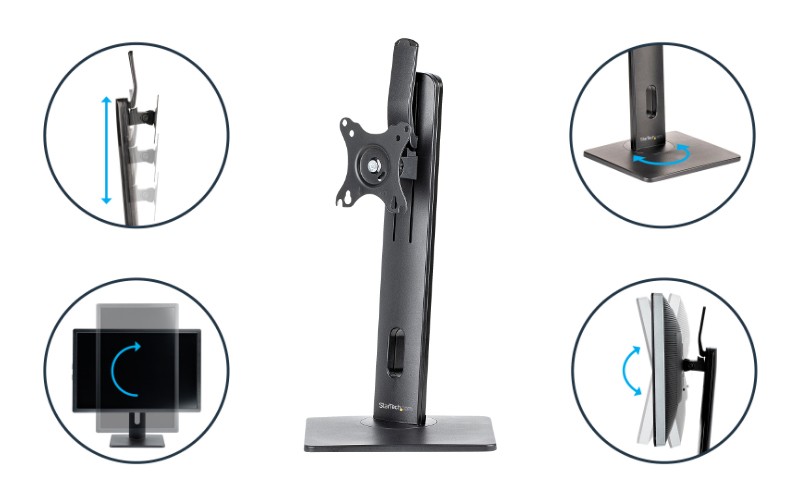Support de moniteur simple et autoportant single monitor mount